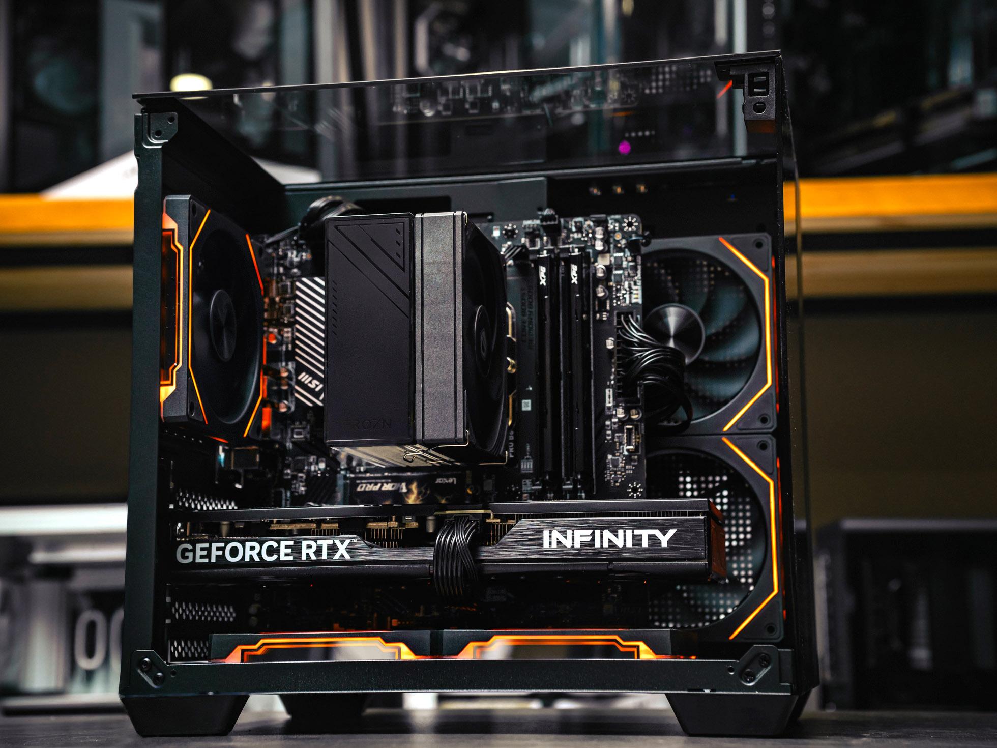 Мощный игровой компьютер в корпусе AOC CG389 Black  на базе процессора Ryzen 5 7500F + RTX 5070