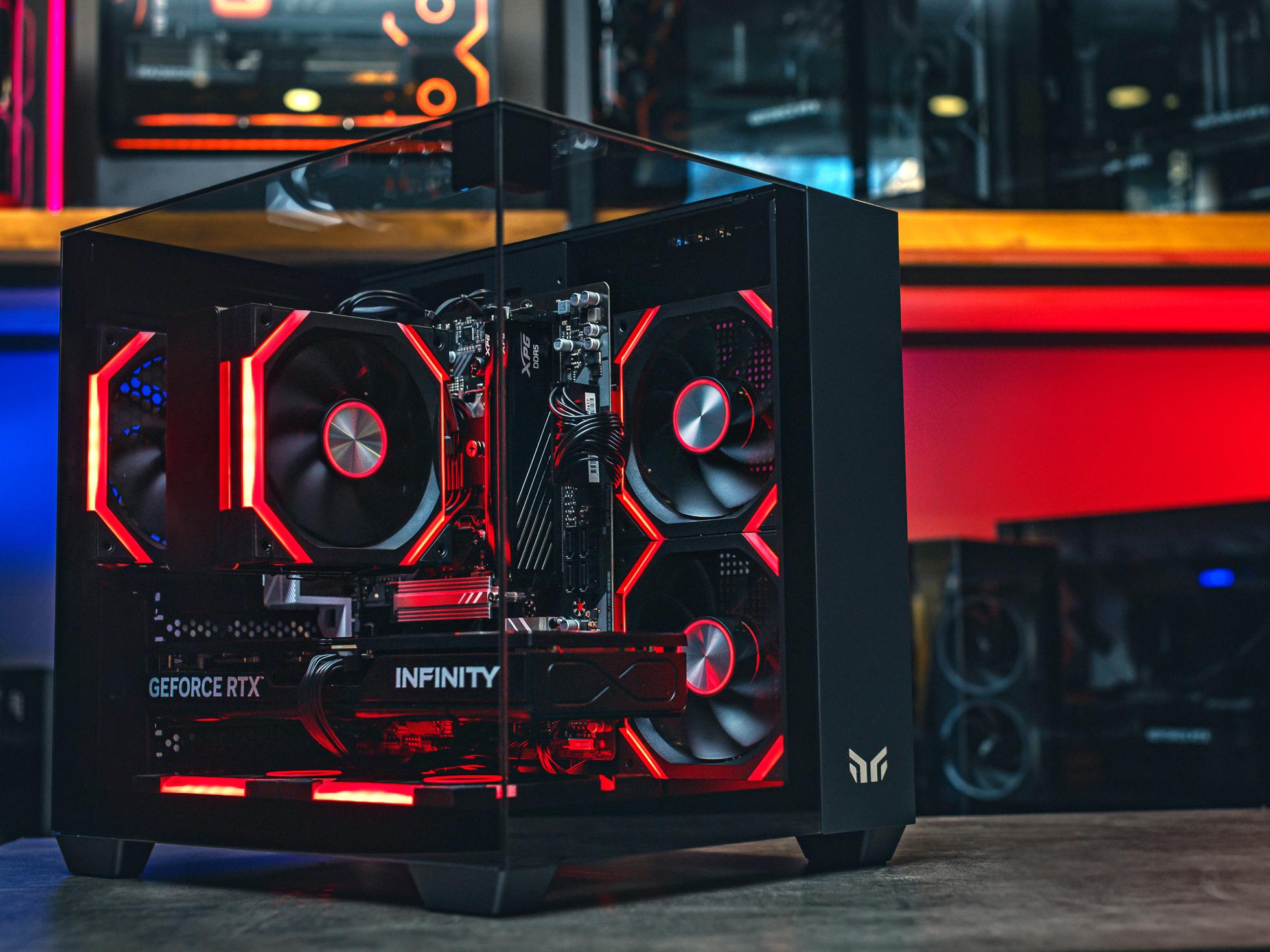 Мощный игровой компьютер в корпусе AOC CG389 Black  на базе процессора Ryzen 5 7500F + RTX 5060 TI