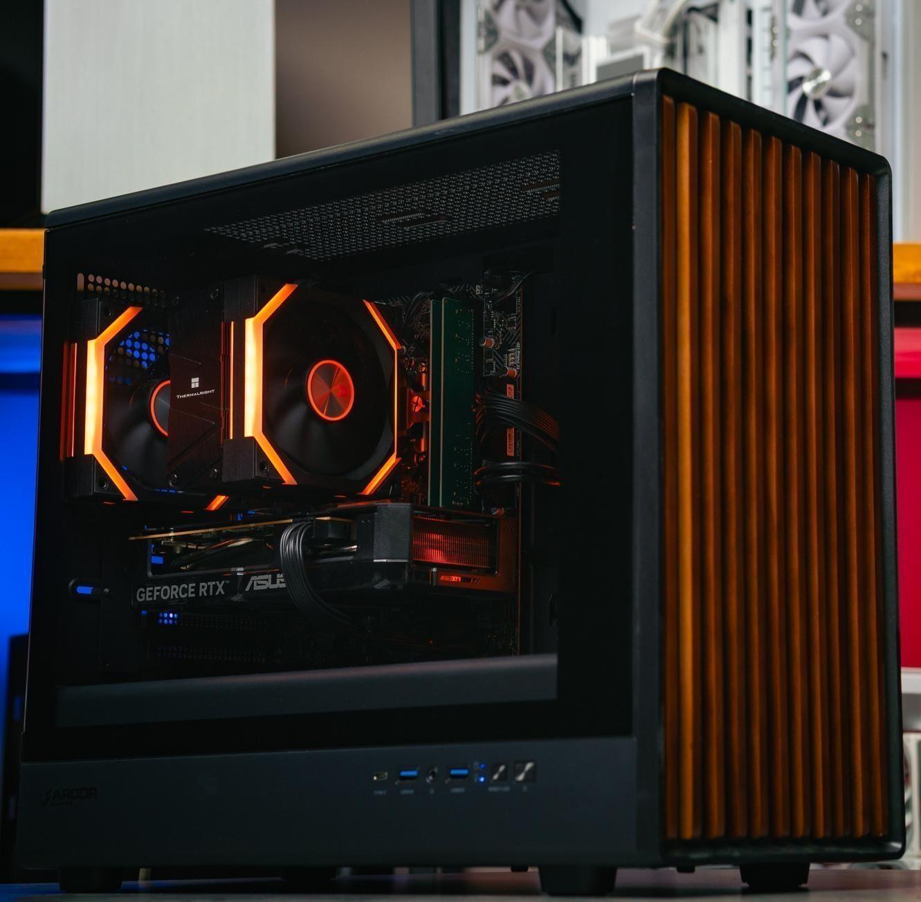 Игровой компьютер в корпусе Ginzzu V120 Black на базе процессора Intel core i5 -13400F и видеокартой RTX 4060 Ti в Custom shop