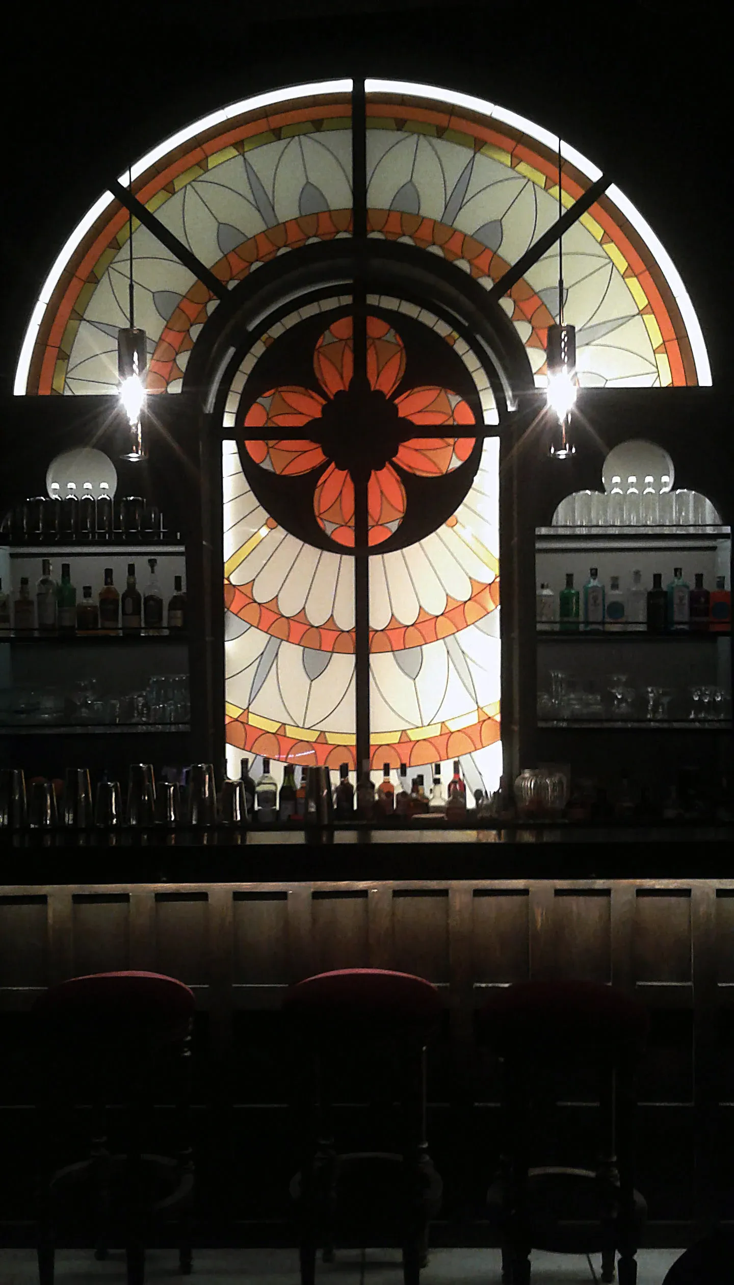 Витраж у барной стойки