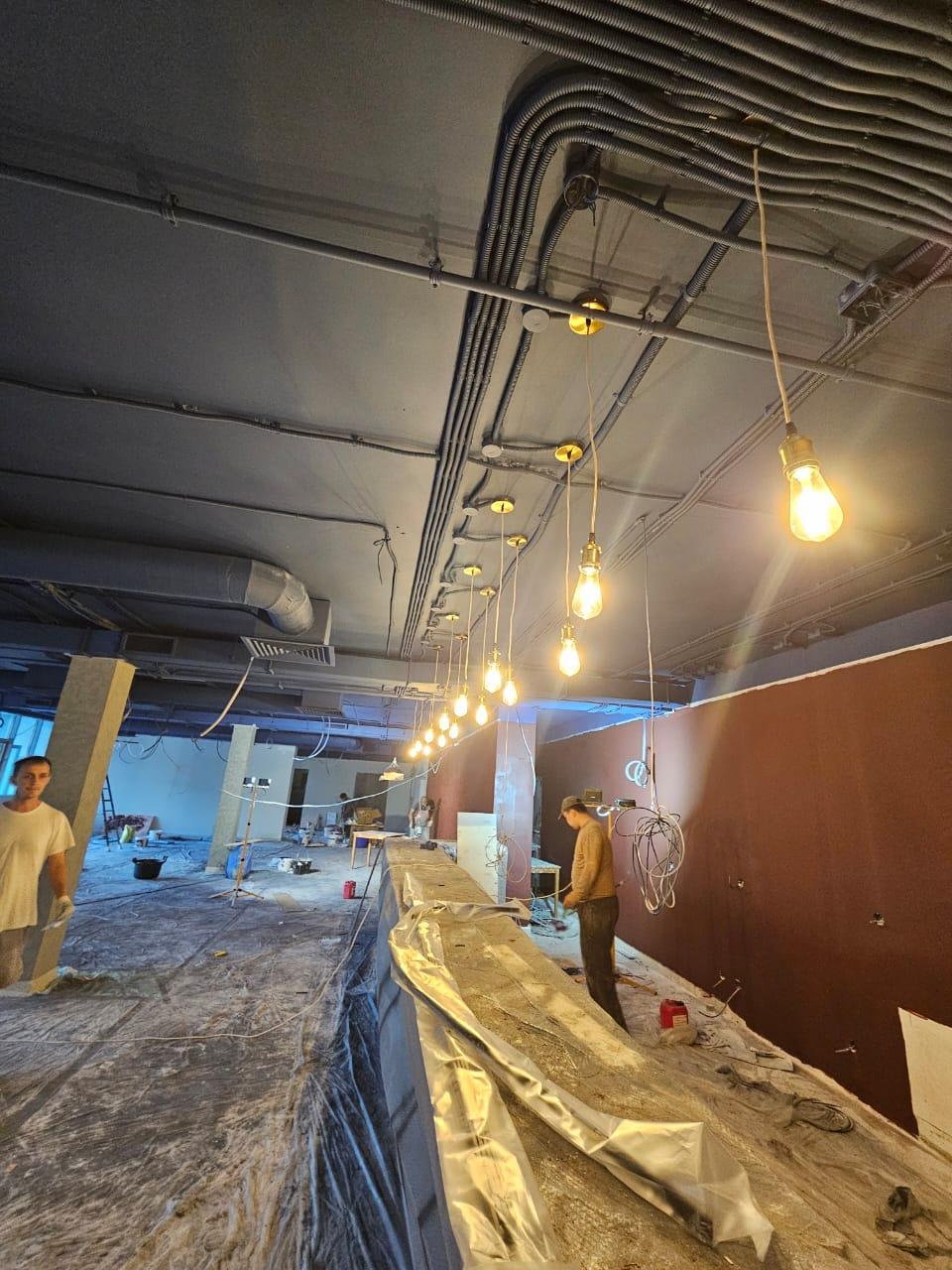 Монтаж электрики в коммерческом помещении