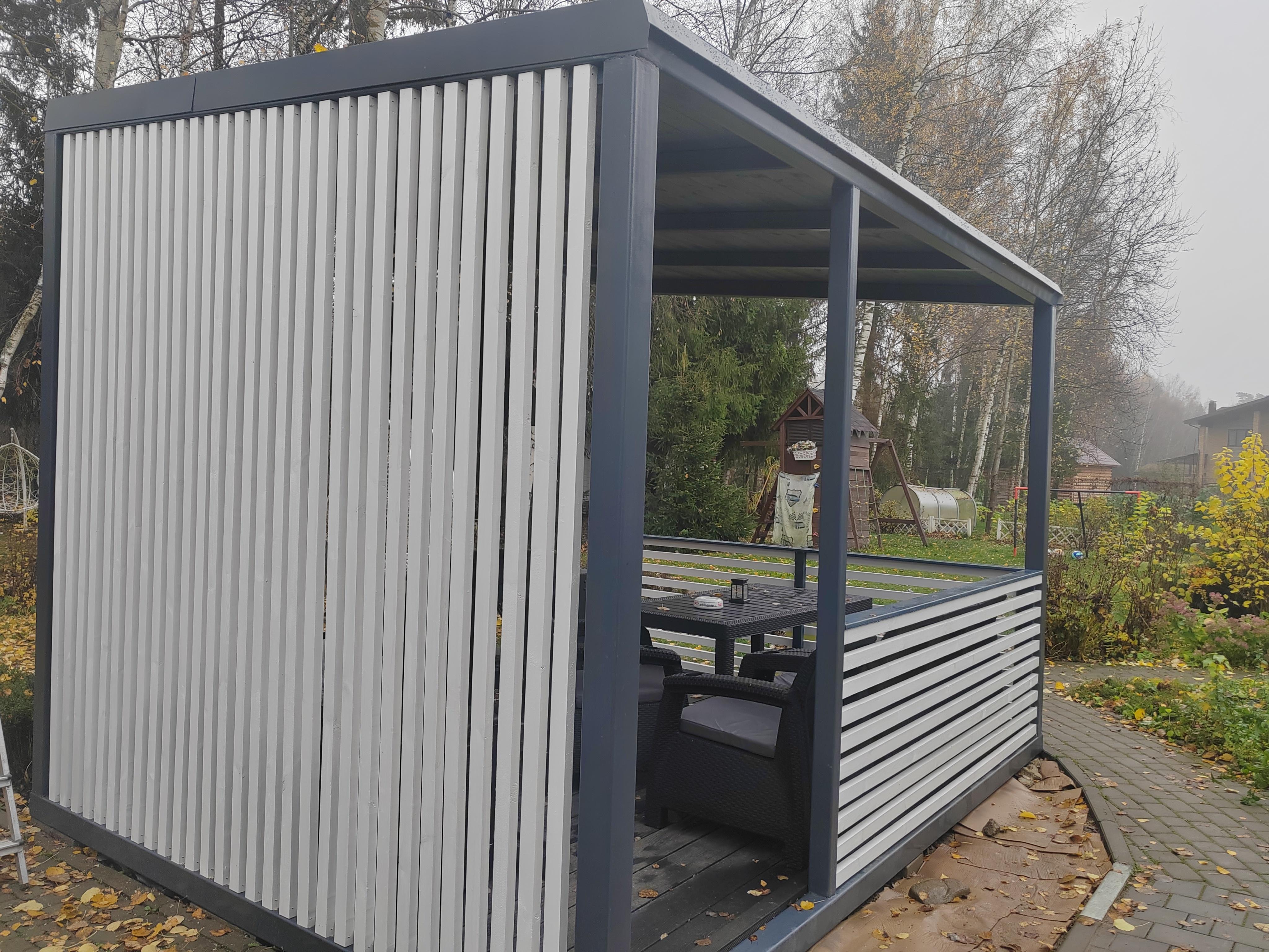 Беседка для отдыха с мангальной зоной