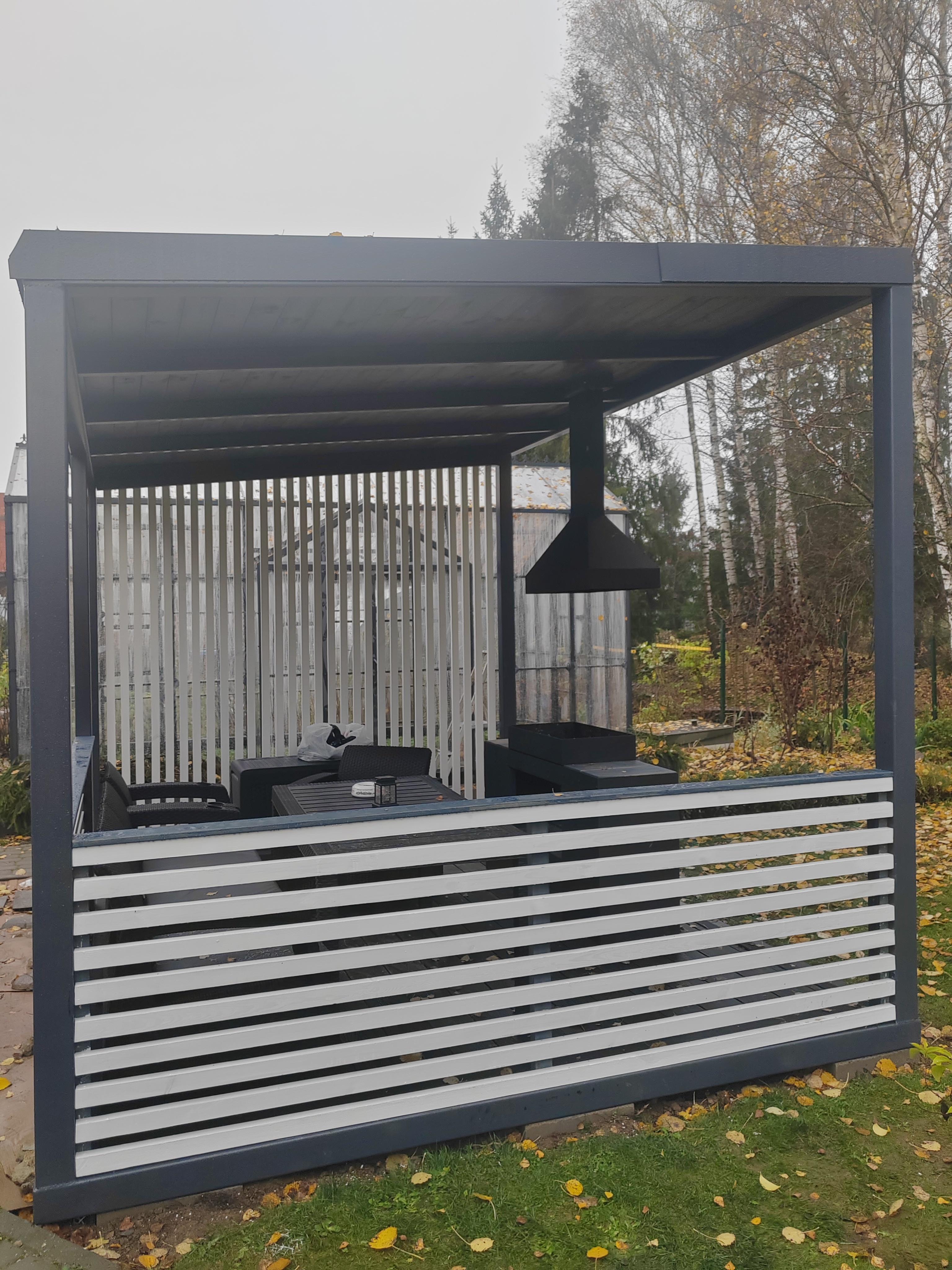 Беседка для отдыха с мангальной зоной