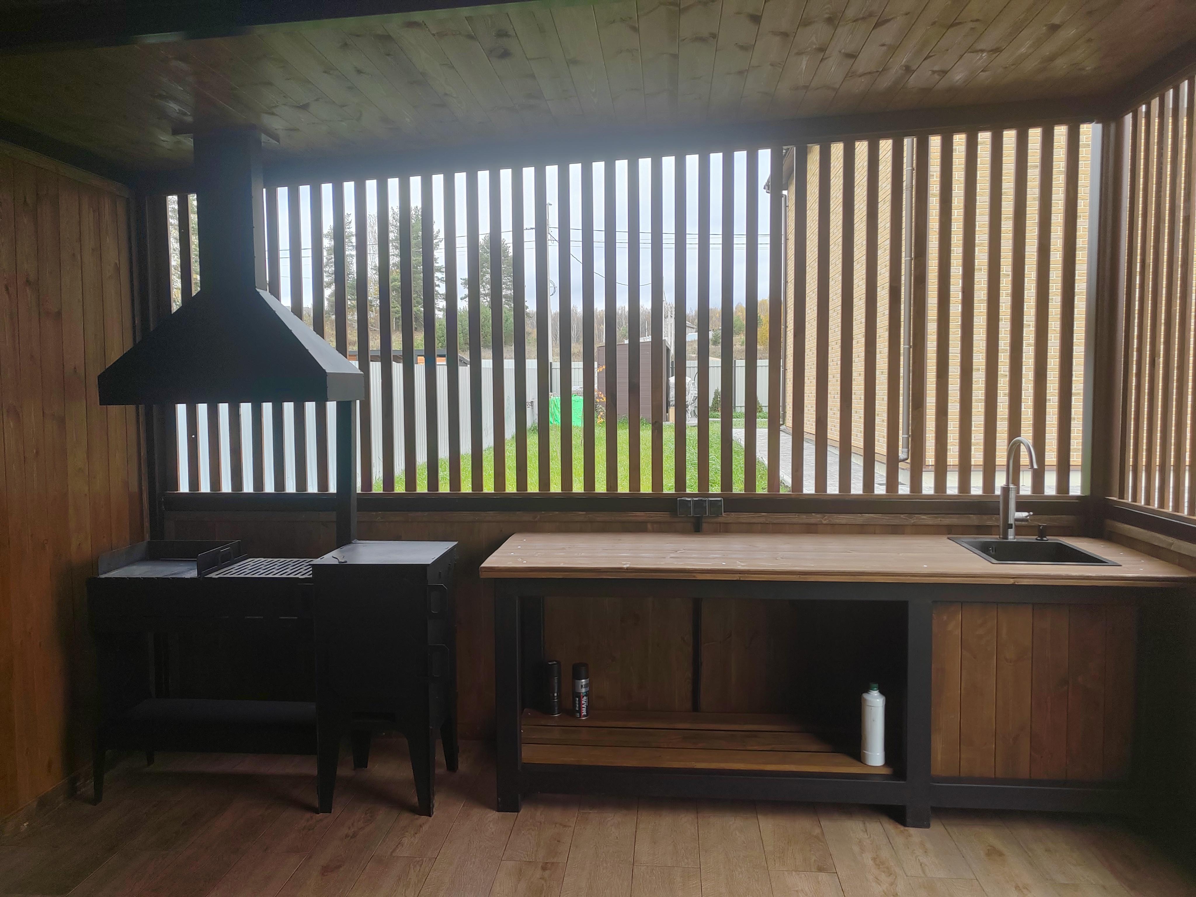 Беседка для отдыха с мангальной зоной