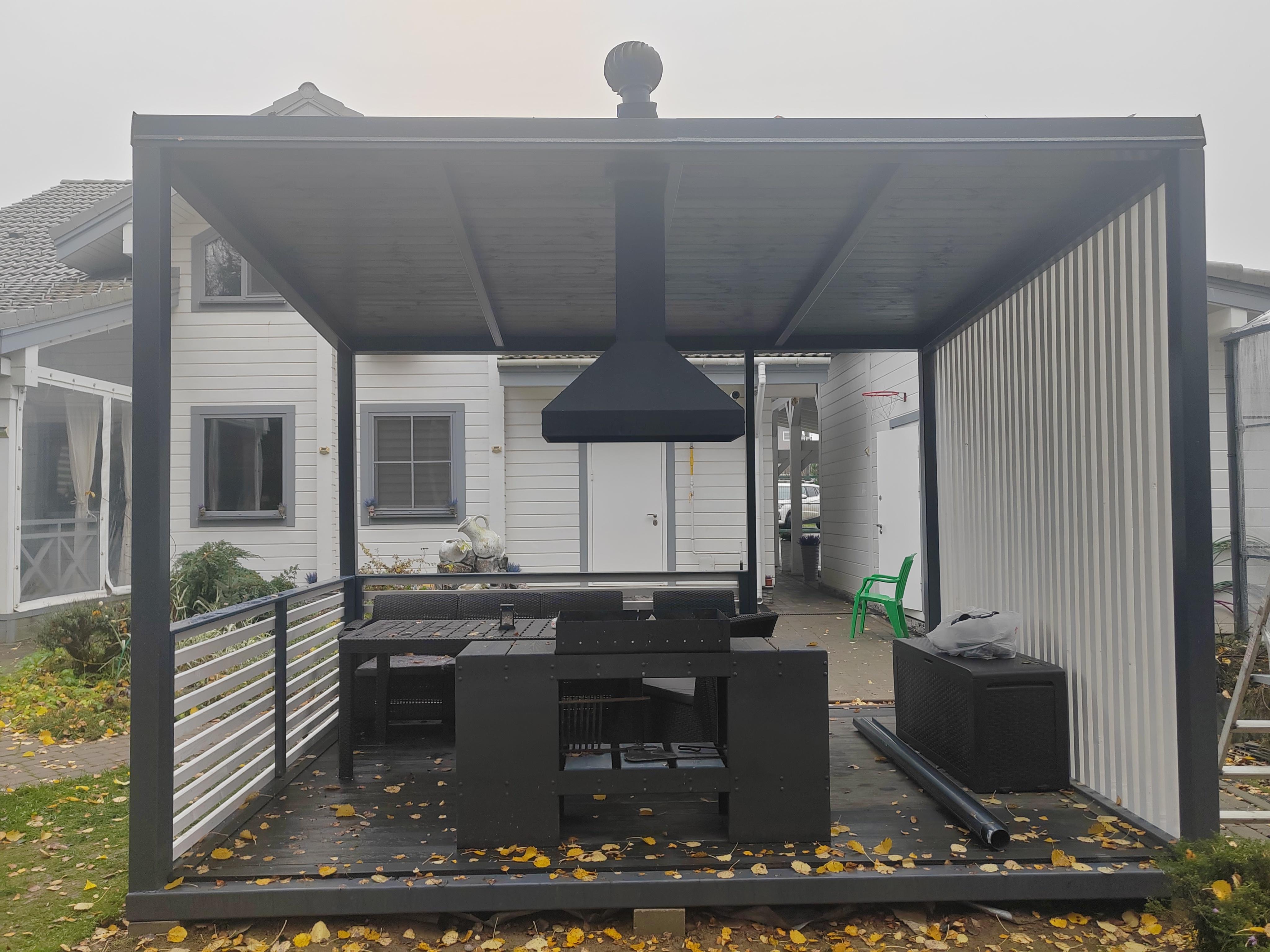 Беседка для отдыха с мангальной зоной