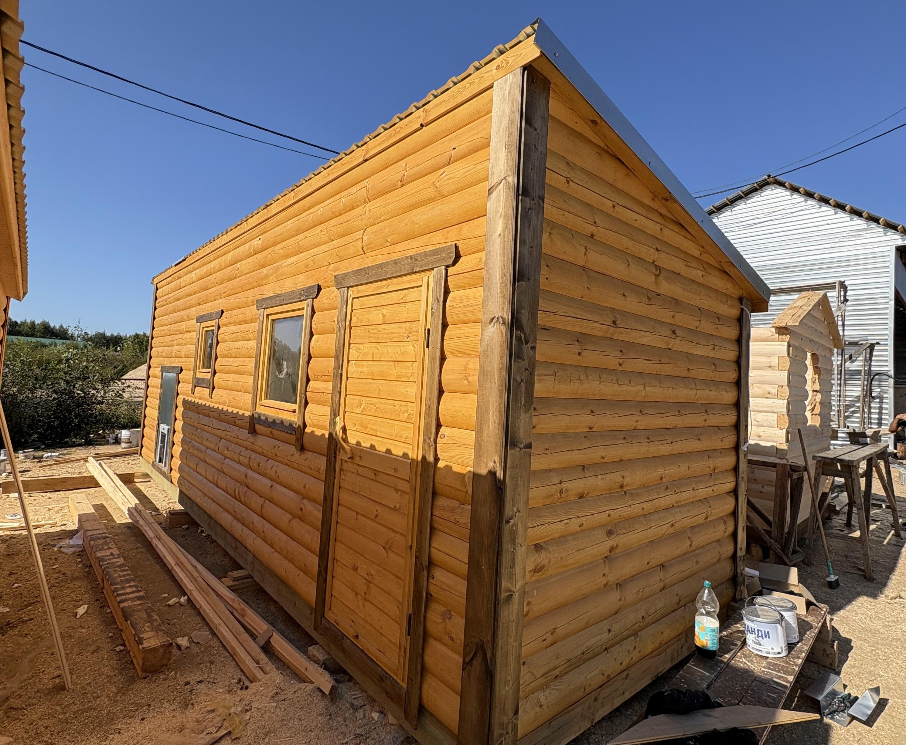 Мобильная баня из вагонки Мобильная баня из вагонки