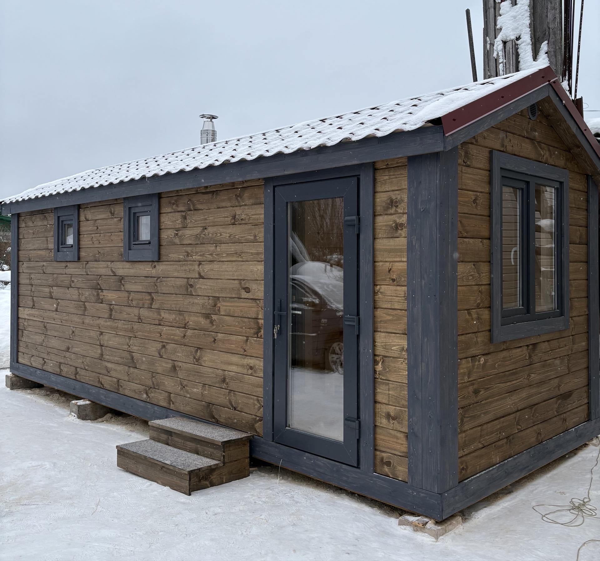 Мобильная баня из вагонки Мобильная баня из вагонки