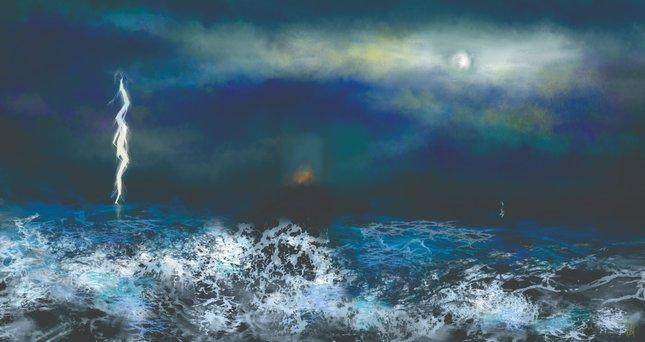 Буря над морем