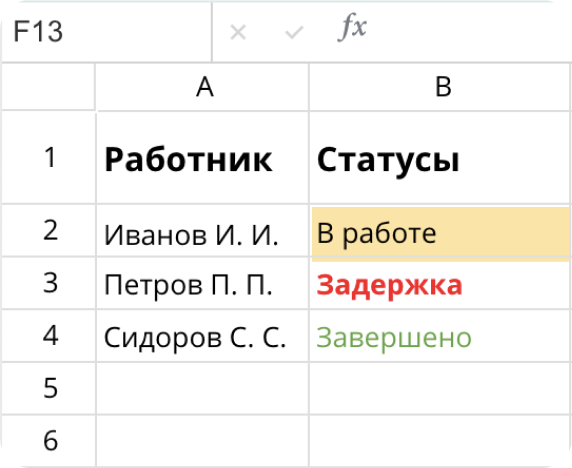 Визуализация текстовых статусов и автоматический поиск дубликатов в таблицах Coverse