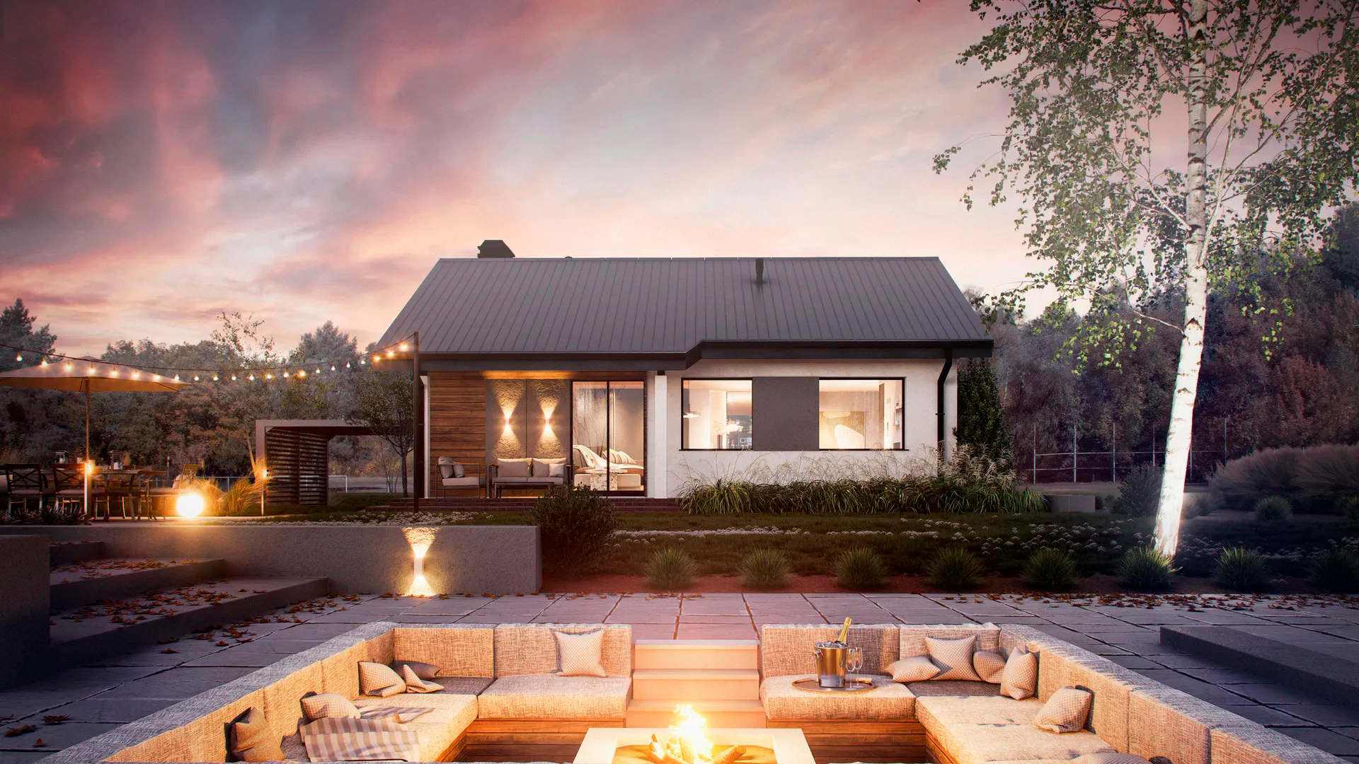 БАУПРОФИС | Одноэтажный жилой дом из керамических блоков площадью 102 м2.