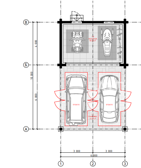 БАУПРОФИС | Навес автомобильный из клеёного бруса НАКБ-60 БАУПРОФИС | Навес автомобильный из клеёного бруса НАКБ-60
