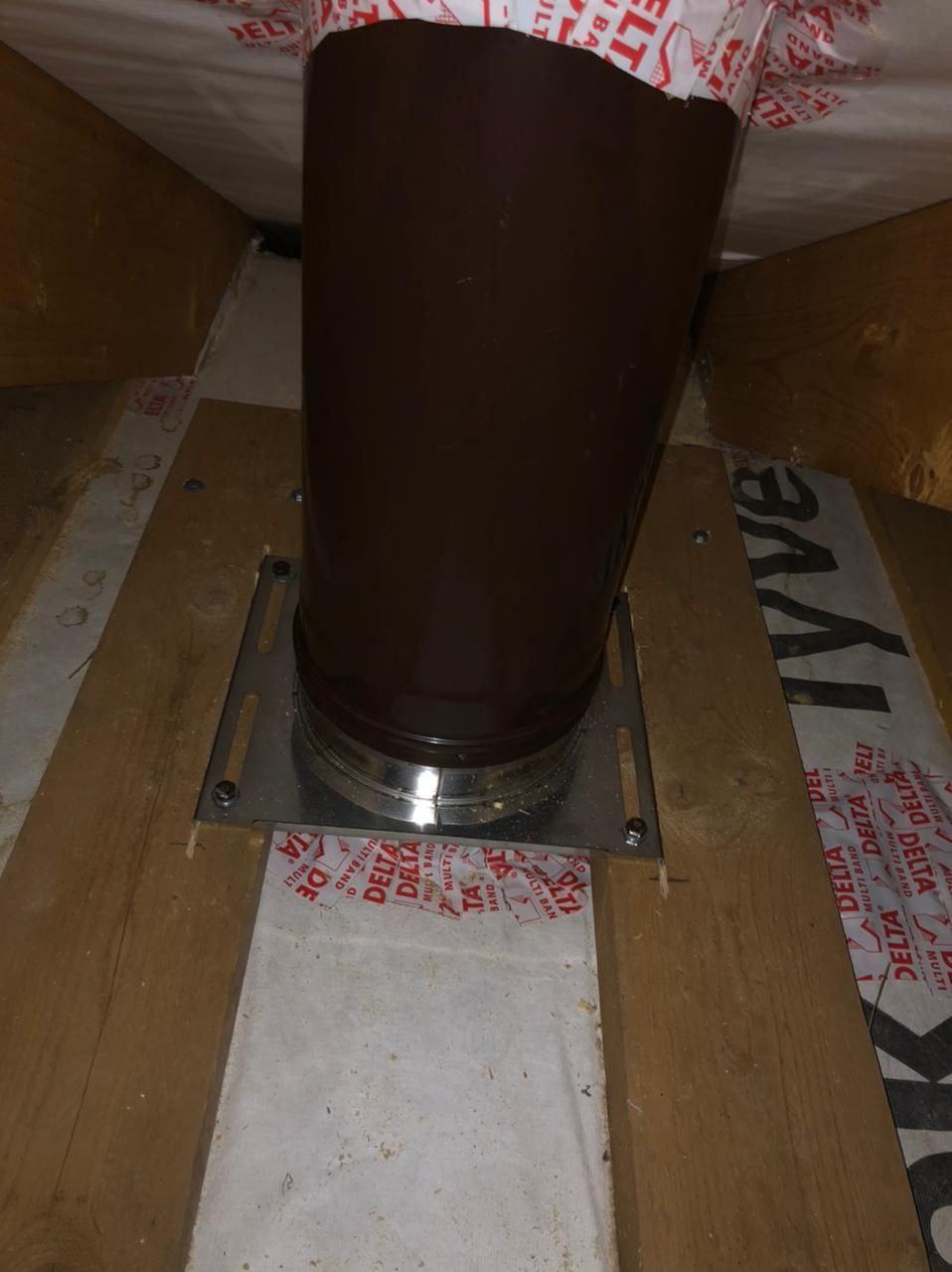 Монтаж вентиляционных проходных элементов и газовой вентиляции.