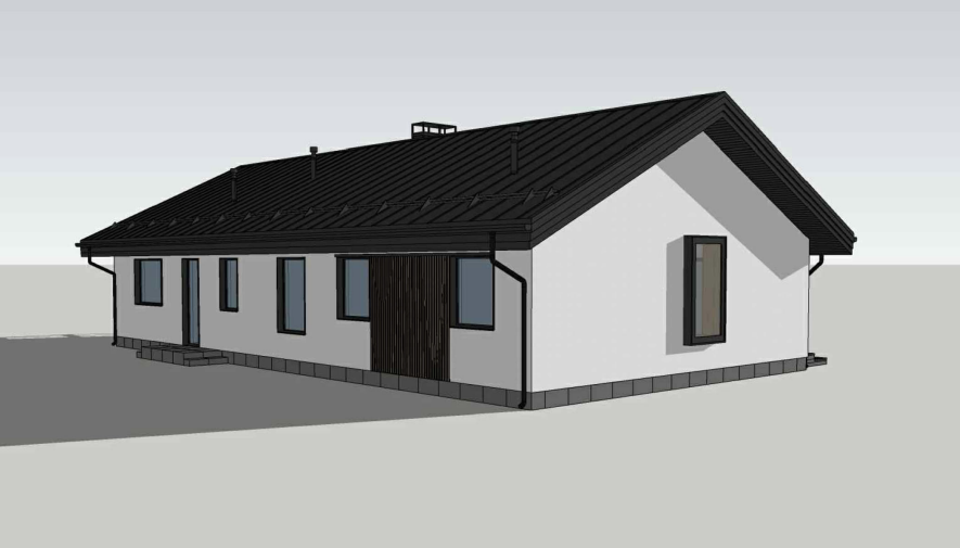 БАУПРОФИС | Одноэтажный жилой дом из керамических блоков площадью 157 м2.