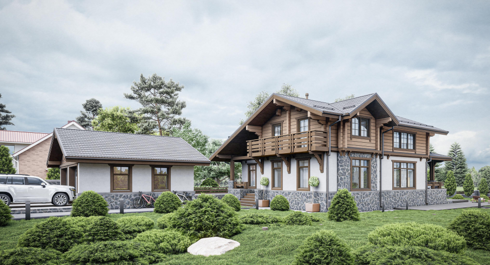 БАУПРОФИС | Жилой двухэтажный дом по комбинированной технологии ДКТ-326