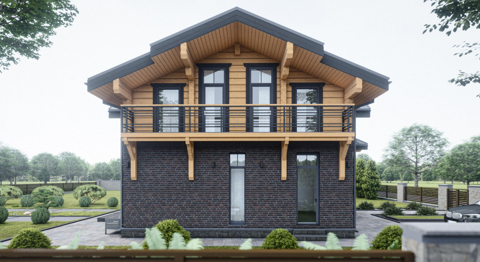 БАУПРОФИС | Жилой двухэтажный дом по комбинированной технологии ДКТ-286