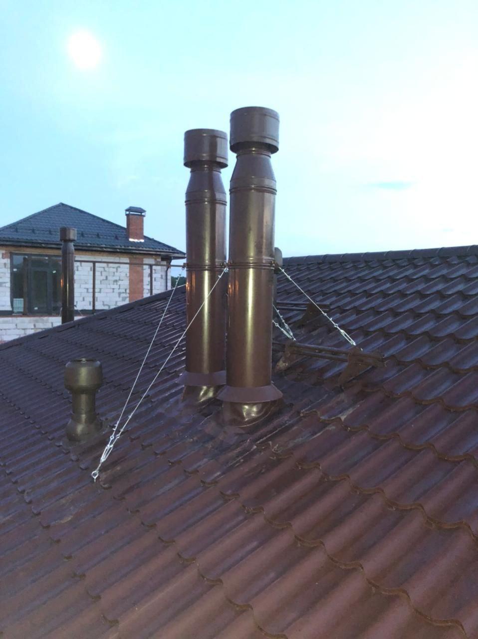 Монтаж вентиляционных проходных элементов и газовой вентиляции.