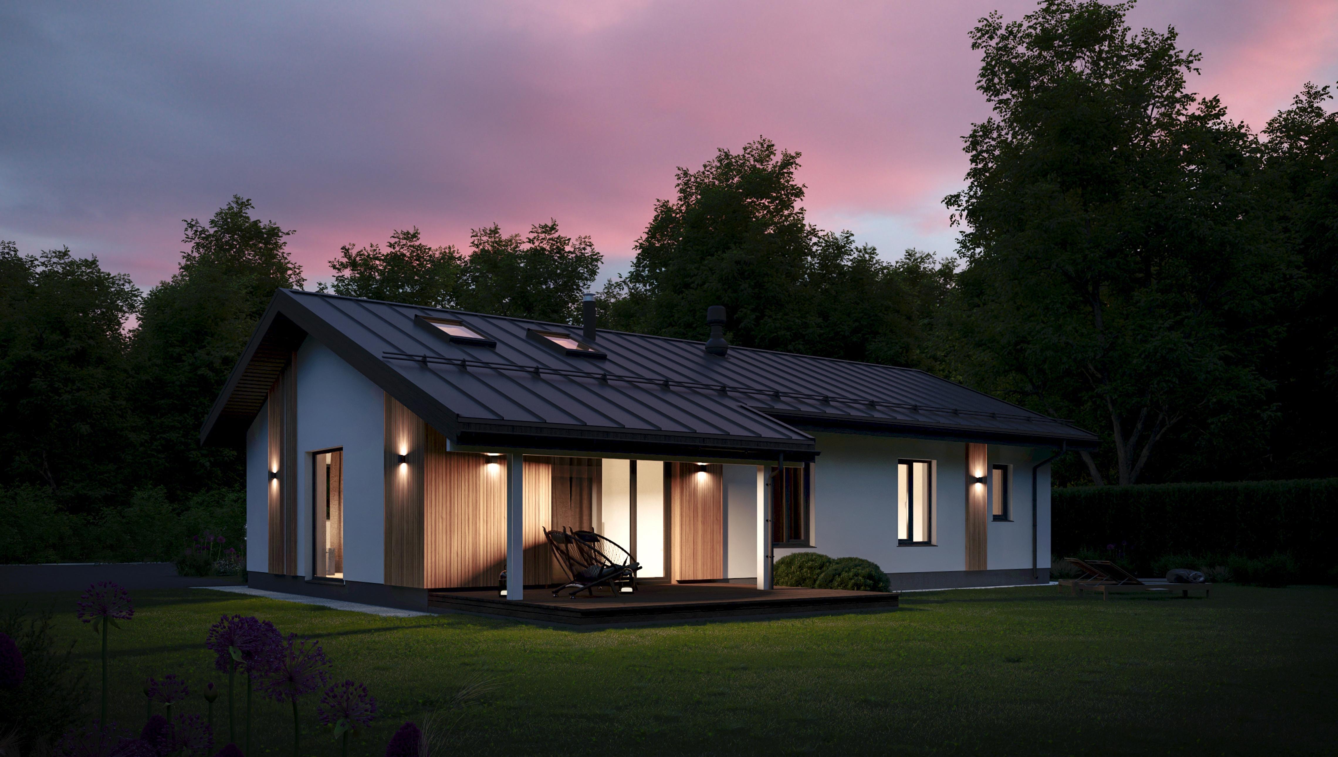 БАУПРОФИС | Одноэтажный жилой дом из керамических блоков площадью 125 м2.