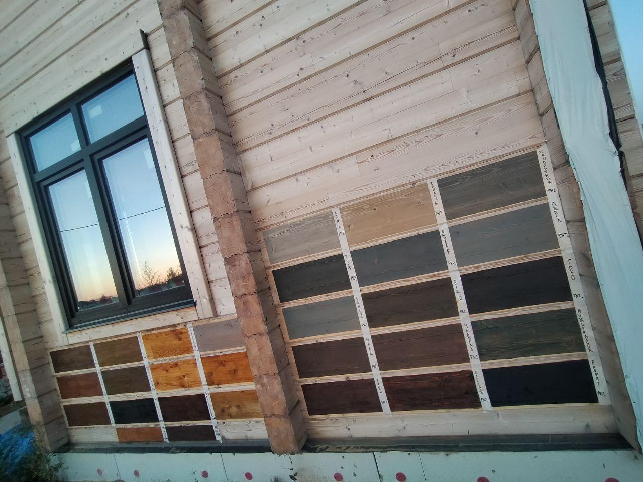 Профессиональная шлифовка и покраска домов из клееного бруса.