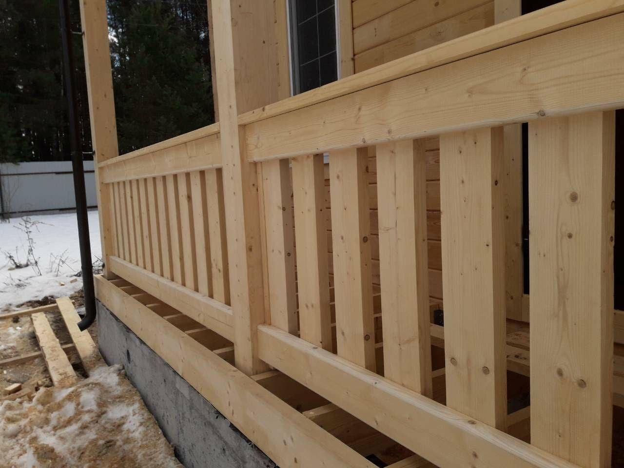 Монтаж деревянных ограждений.