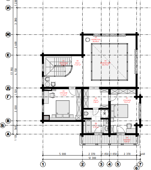 БАУПРОФИС | Жилой двухэтажный дом по комбинированной технологии ДКТ-326