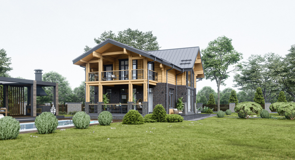 БАУПРОФИС | Жилой двухэтажный дом по комбинированной технологии ДКТ-286