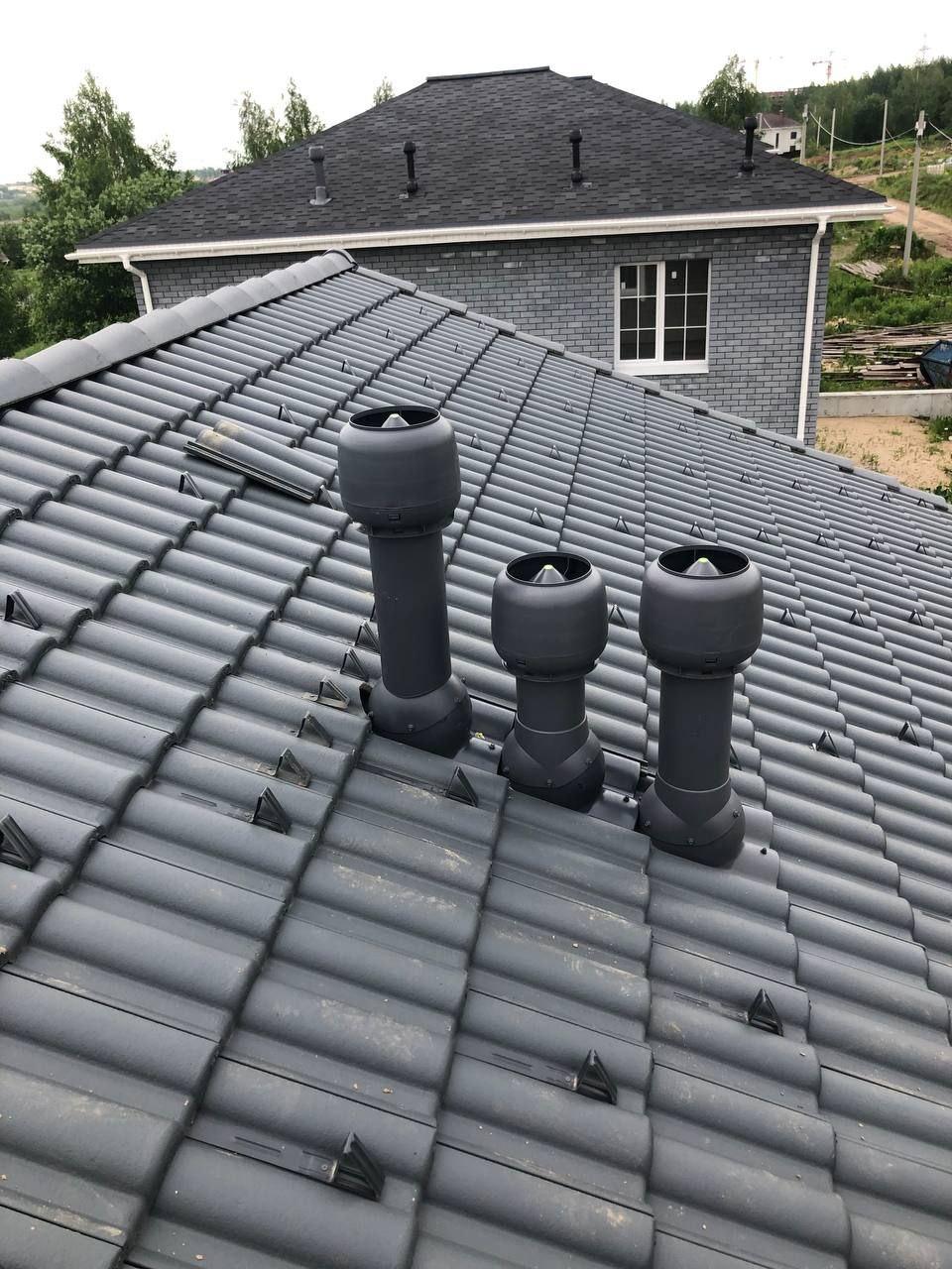 Монтаж вентиляционных проходных элементов и газовой вентиляции.