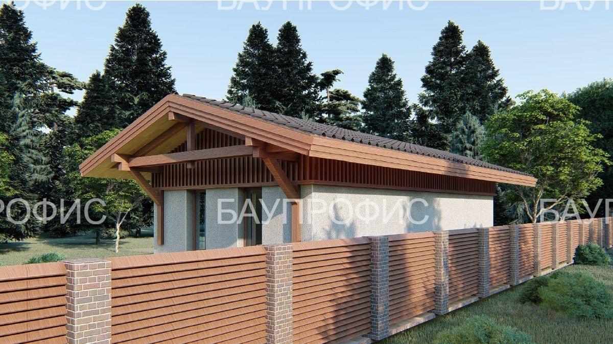 БАУПРОФИС. Одноэтажный жилой дом из керамических блоков площадью 58 м2.