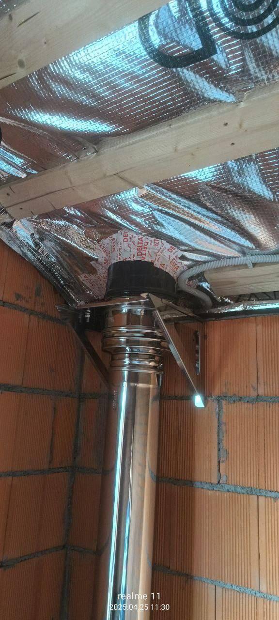 Монтаж вентиляционных проходных элементов и газовой вентиляции.