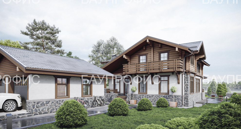 БАУПРОФИС | Жилой двухэтажный дом по комбинированной технологии ДКТ-326