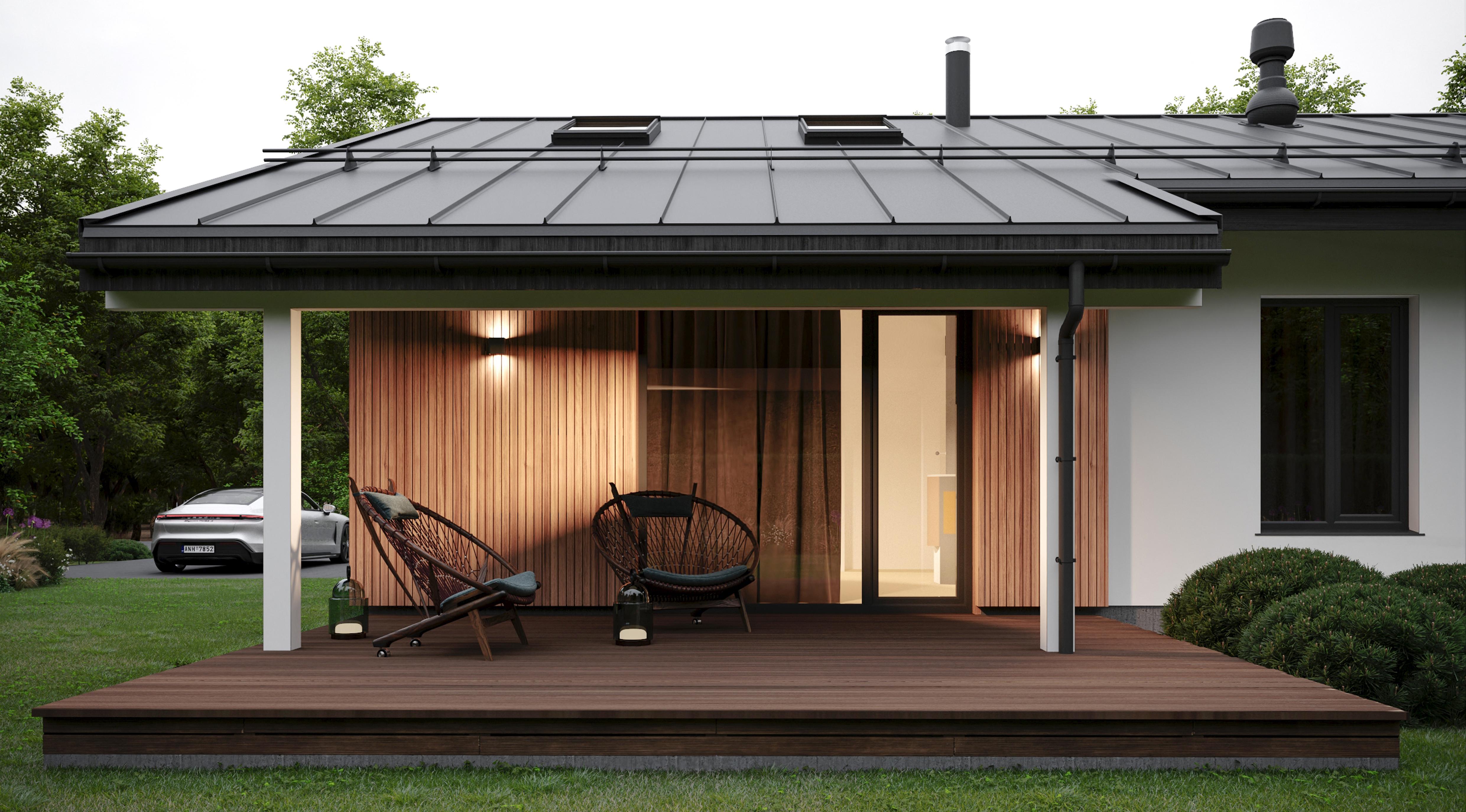 БАУПРОФИС | Одноэтажный жилой дом из керамических блоков площадью 125 м2.