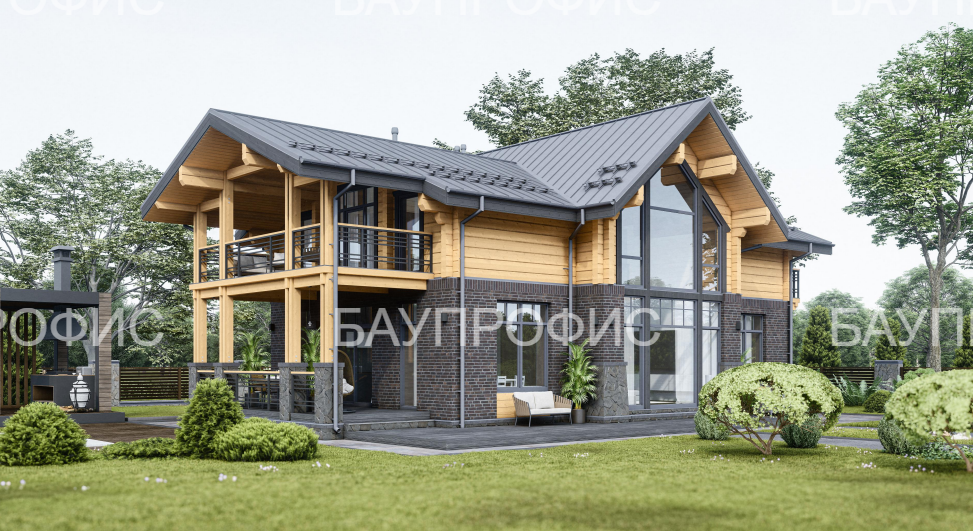 БАУПРОФИС | Жилой двухэтажный дом по комбинированной технологии ДКТ-286