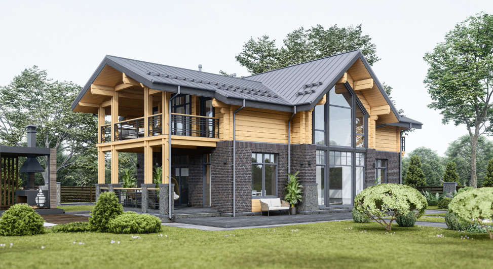 БАУПРОФИС | Жилой двухэтажный дом по комбинированной технологии ДКТ-286