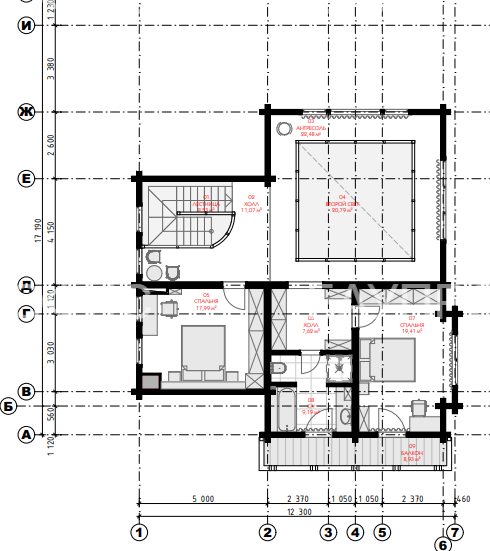 БАУПРОФИС | Жилой двухэтажный дом по комбинированной технологии ДКТ-326