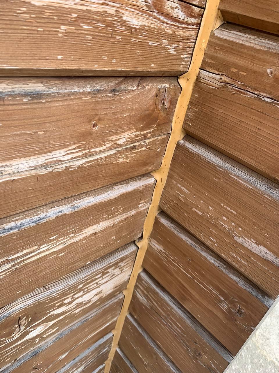 Перекрашивание деревянных домов из клеёного бруса.