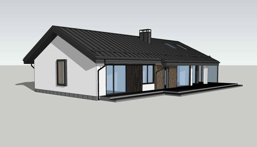 БАУПРОФИС | Одноэтажный жилой дом из керамических блоков площадью 157 м2.
