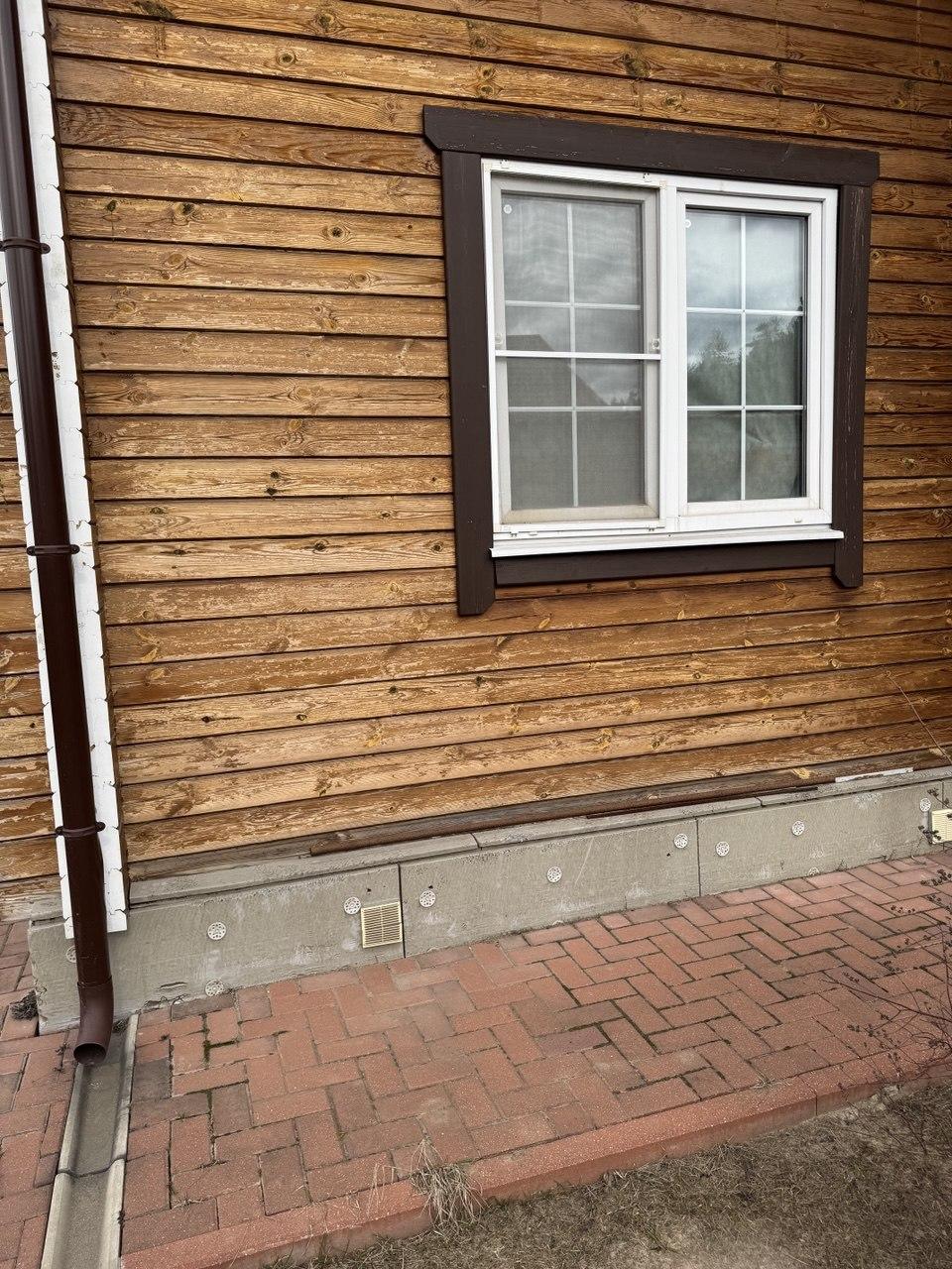 Перекрашивание деревянных домов из клеёного бруса.