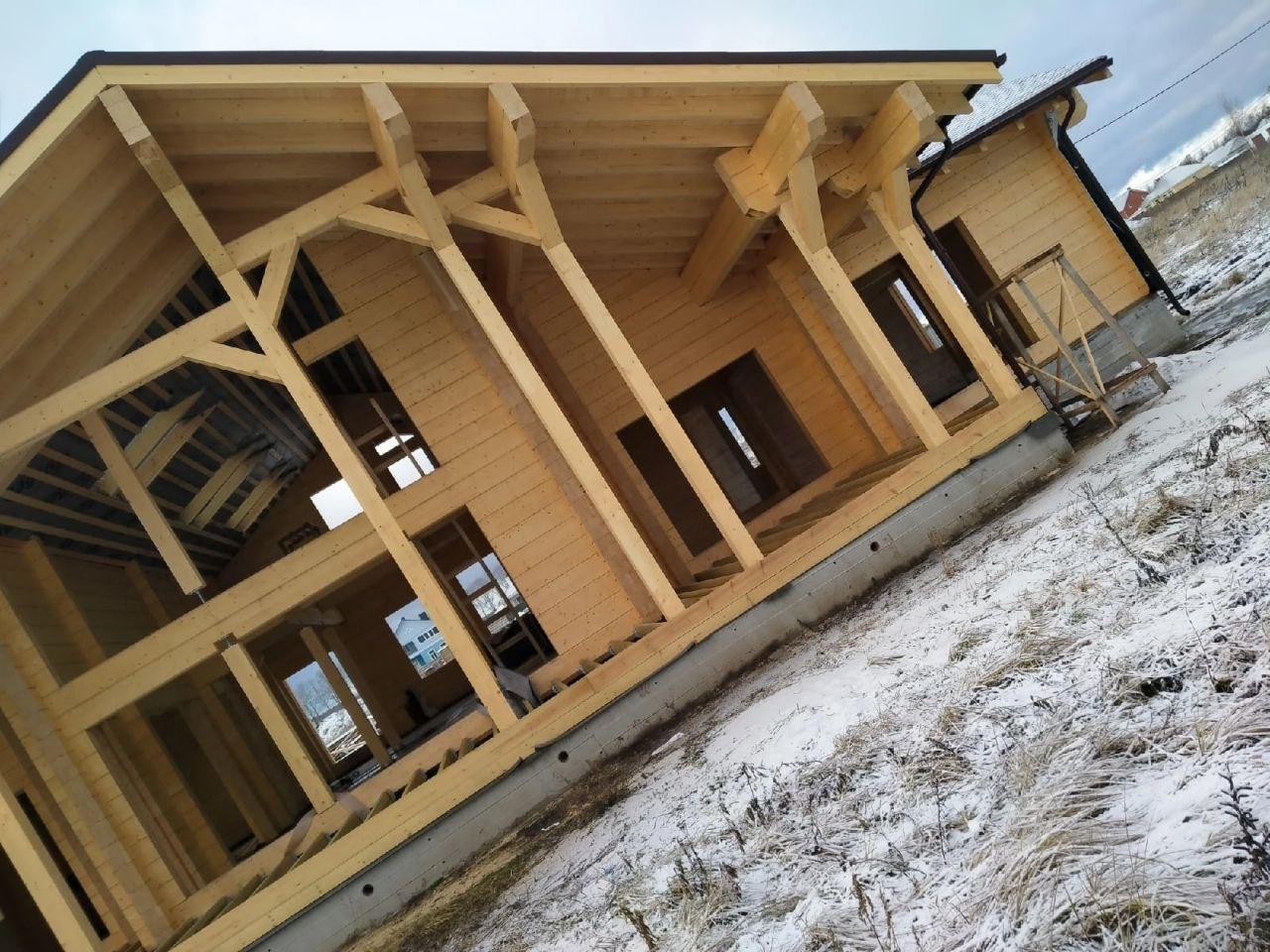 БАУПРОФИС | Жилой двухэтажный дом из клеёного бруса площадью 275 м2.