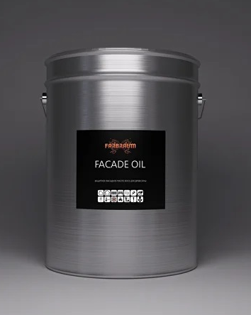 FARBRAUM FAСADE OIL. Защитное фасадное масло-воск для древесины.