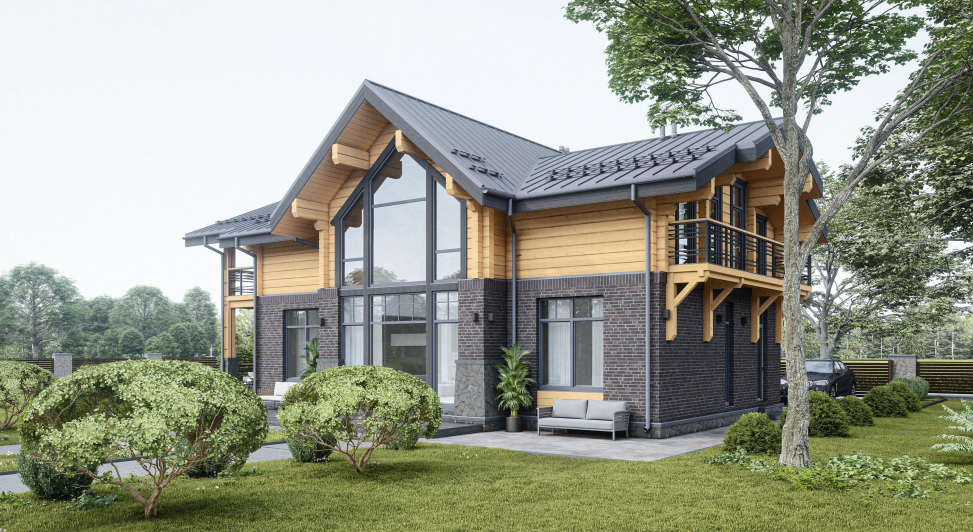 БАУПРОФИС | Жилой двухэтажный дом по комбинированной технологии ДКТ-286