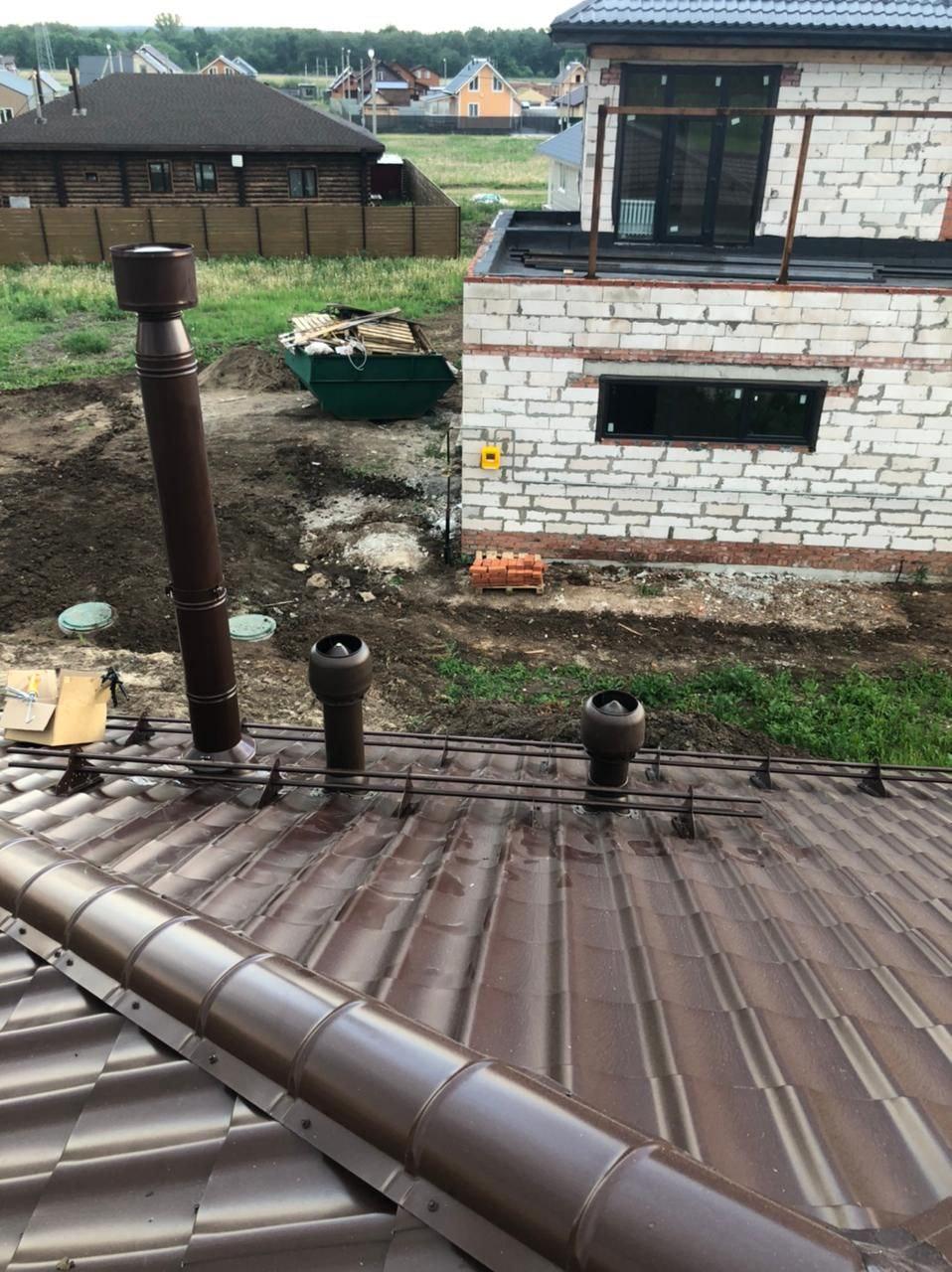 Монтаж вентиляционных проходных элементов и газовой вентиляции.