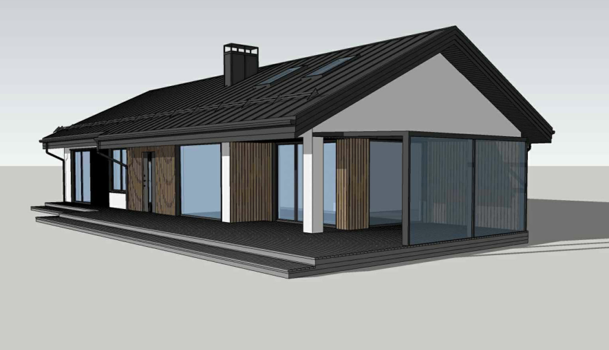 БАУПРОФИС | Одноэтажный жилой дом из керамических блоков площадью 157 м2.