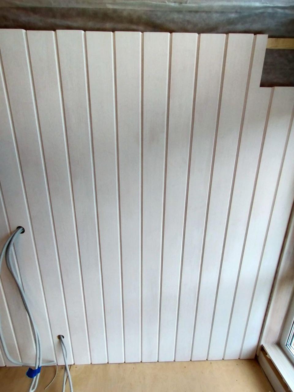 Монтаж имитации бруса.