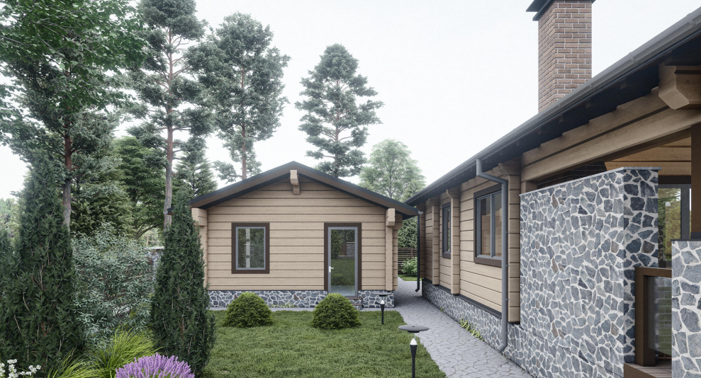 БАУПРОФИС | Навес автомобильный из клеёного бруса НАКБ-60