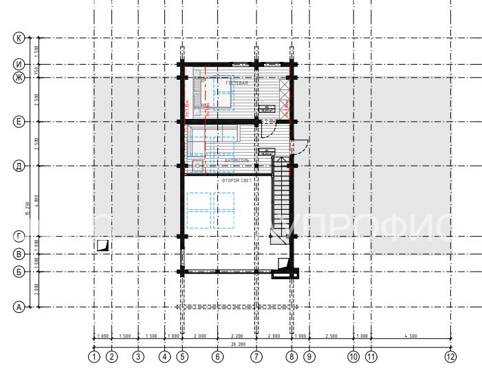 БАУПРОФИС | Жилой двухэтажный дом из клеёного бруса площадью 275 м2.