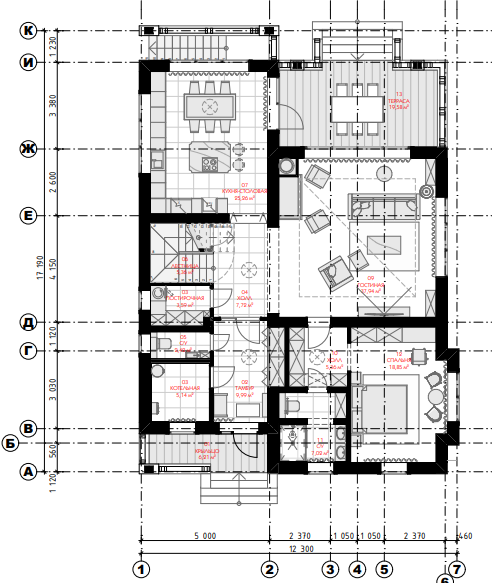 БАУПРОФИС | Жилой двухэтажный дом по комбинированной технологии ДКТ-326