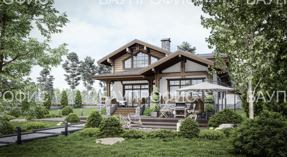 БАУПРОФИС | Жилой двухэтажный дом по комбинированной технологии ДКТ-326