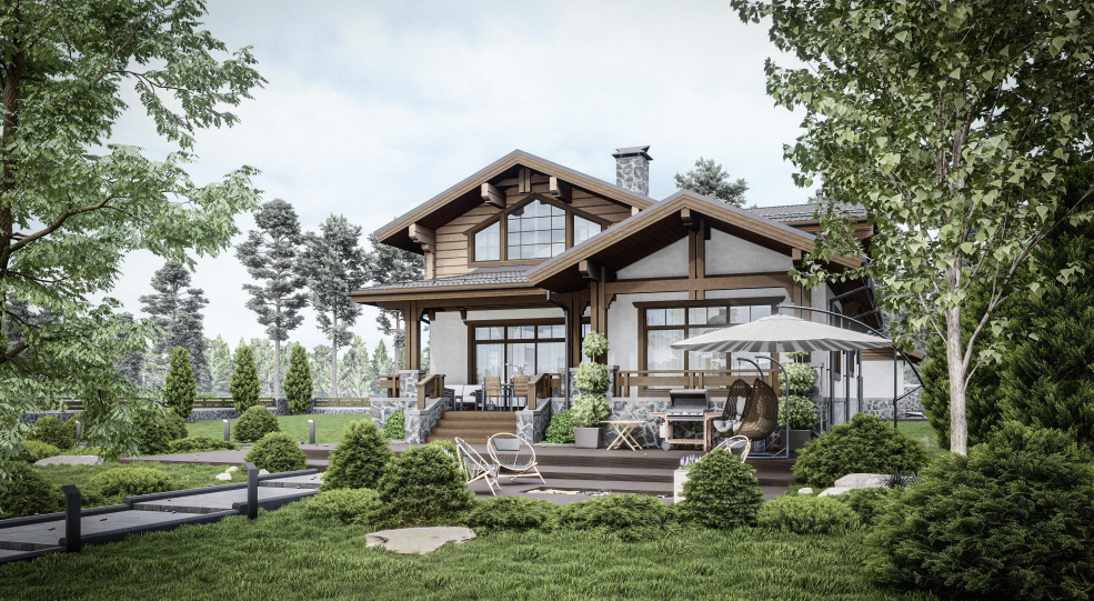 БАУПРОФИС | Жилой двухэтажный дом по комбинированной технологии ДКТ-326