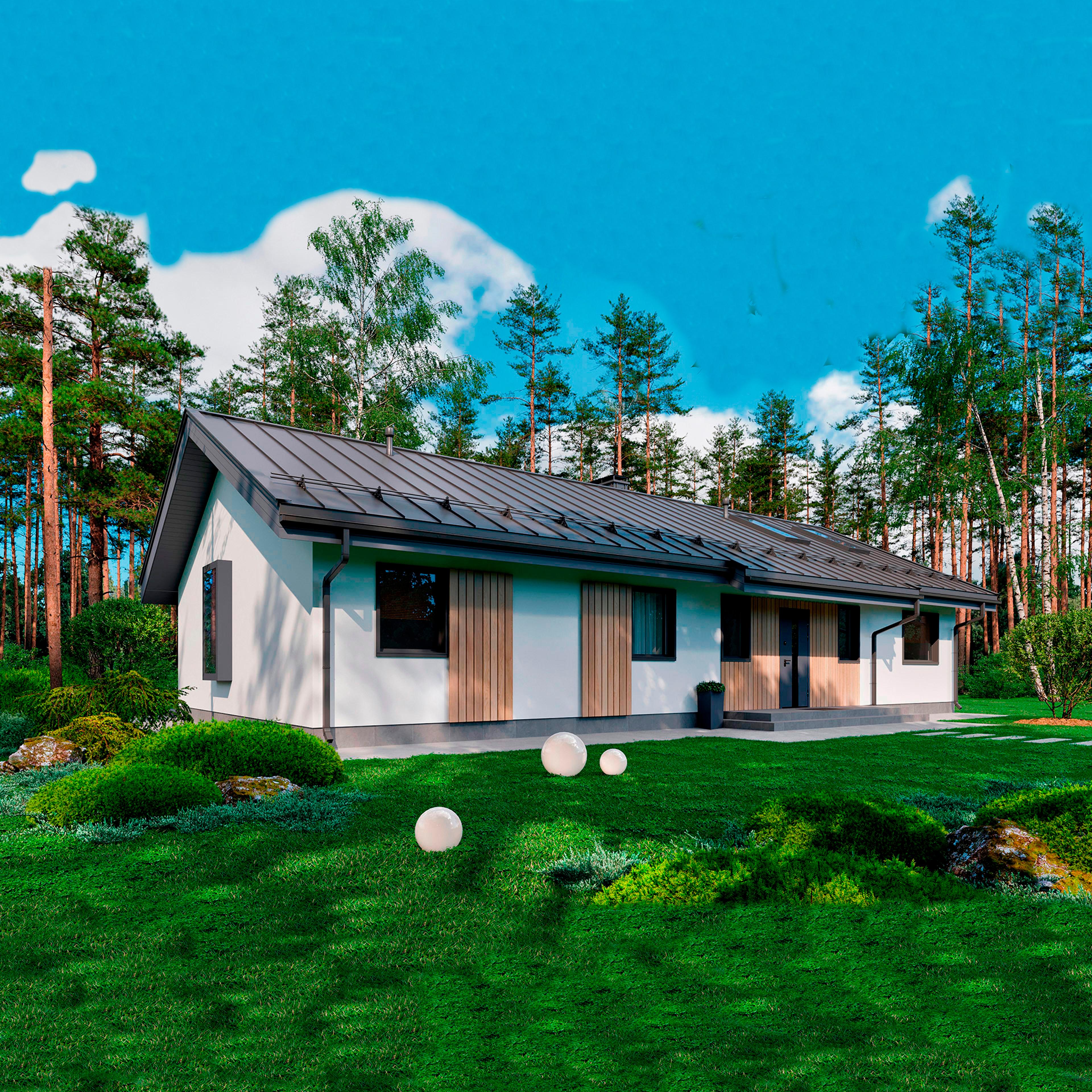 Проект дома из керамических блоков площадью 134 м2.