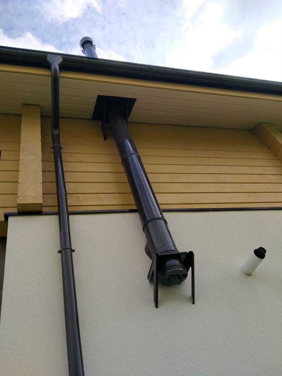 Монтаж вентиляционных проходных элементов и газовой вентиляции.