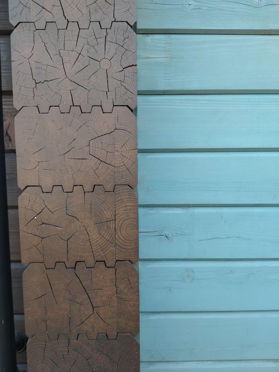 Профессиональная шлифовка и покраска домов из клееного бруса.